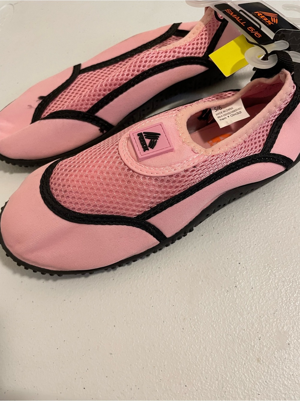 Roxy Pink and Black Girls' Water Sandals